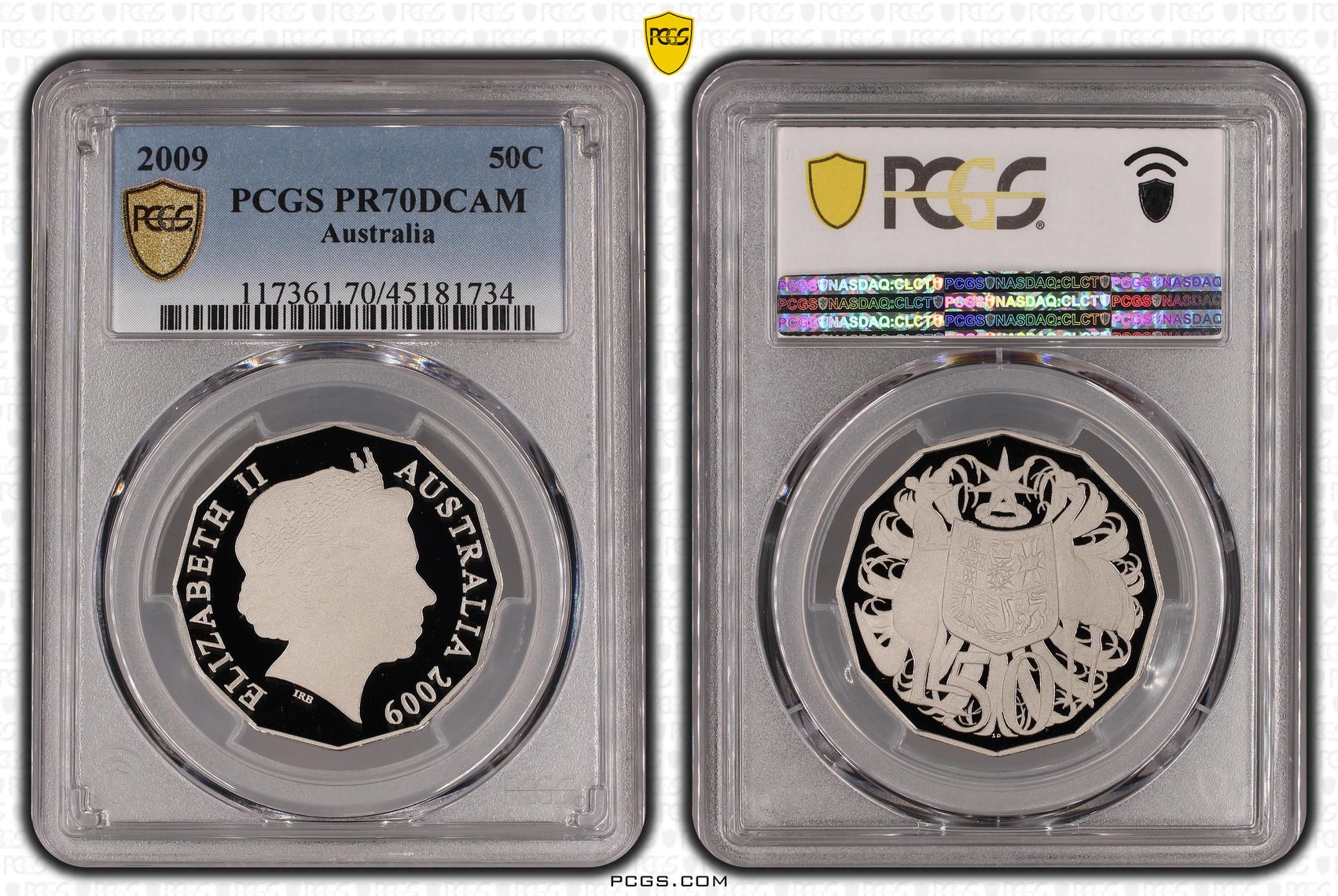 Elizabeth II, Fifty Cent, 2009, PCGS PR 70DCAM