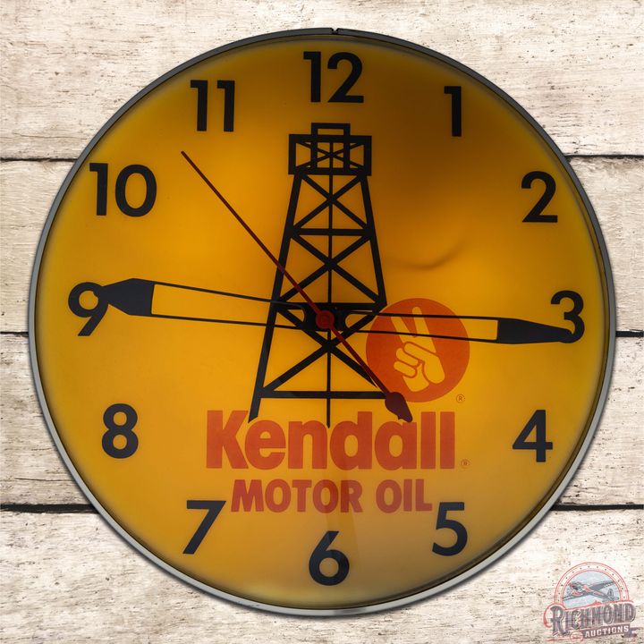 Kendall Motor Oil 15" Advertising Clock w/ Logo