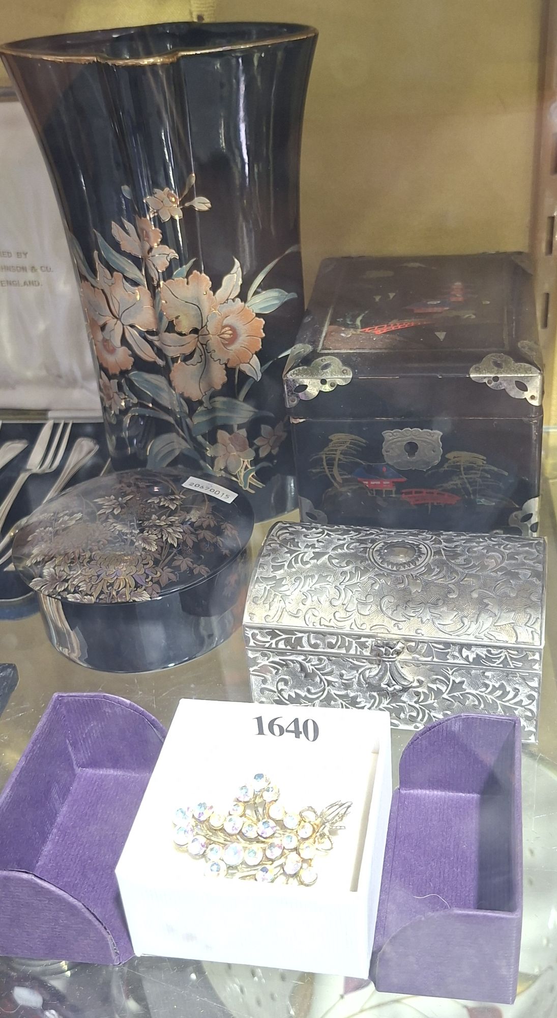 Vase, Brooch And Jewellery Holder