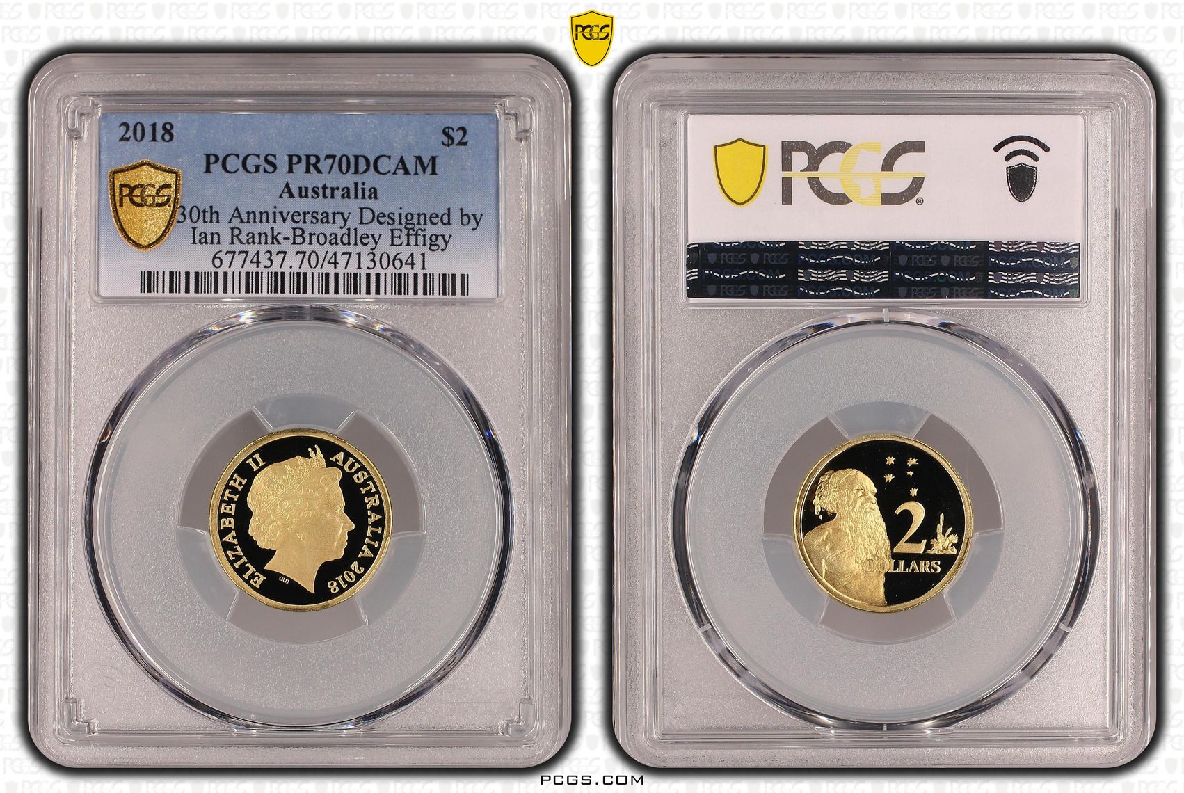 Elizabeth II, 30th Anniversary Designed by Ian Rank-Broadley, Two Dollar, 2018, PCGS PR70DCAM