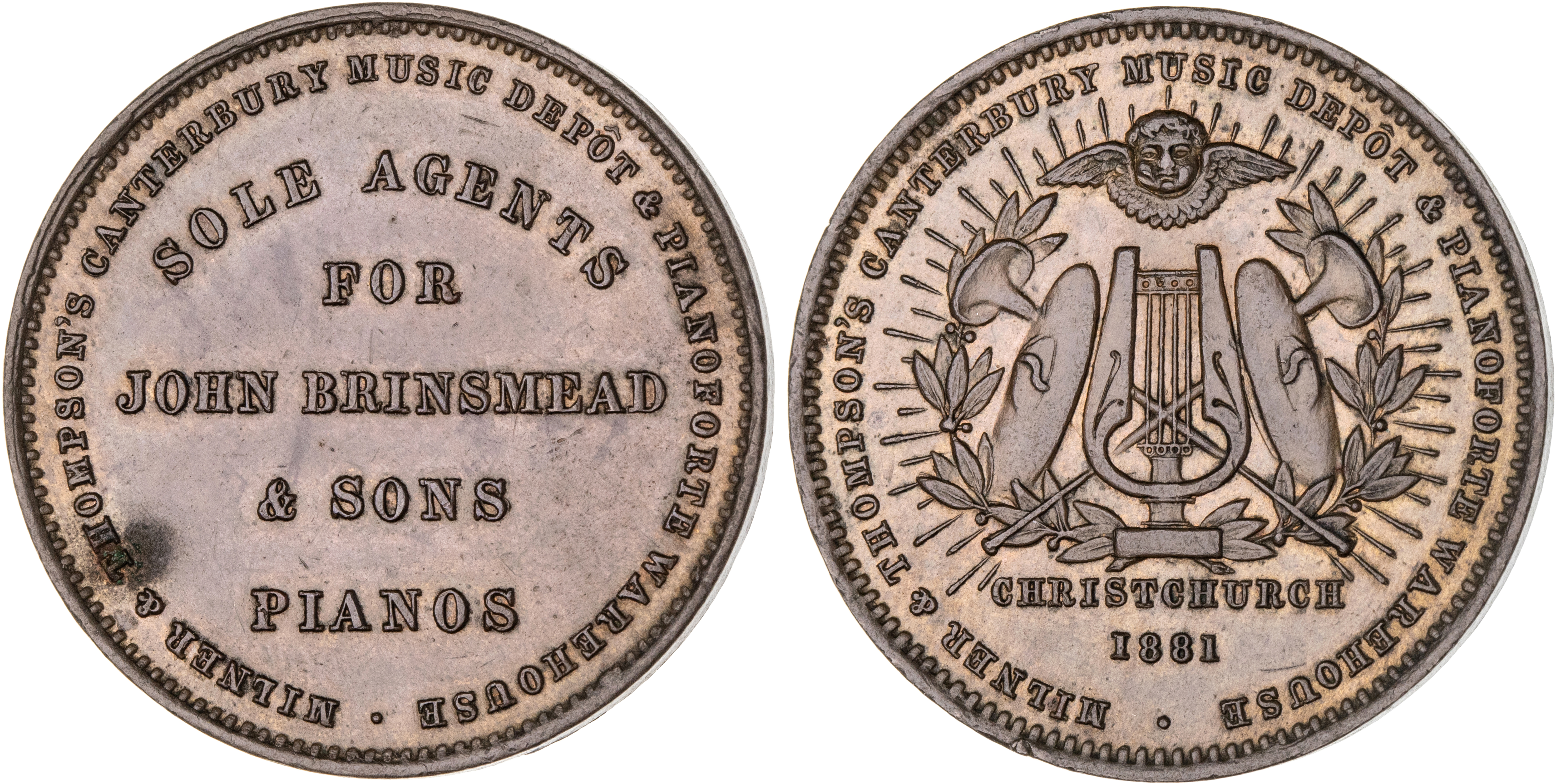 Christchurch, New Zealand, Milner & Thompson, Penny, 1881, UNC