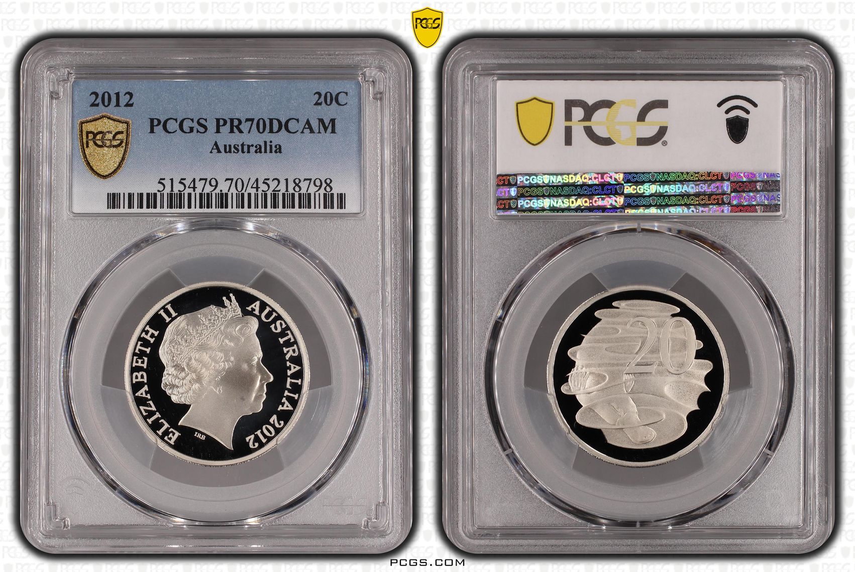 2012 Australia Twenty Cent, 20c PCGS - PR70DCAM POP 55/0 -798