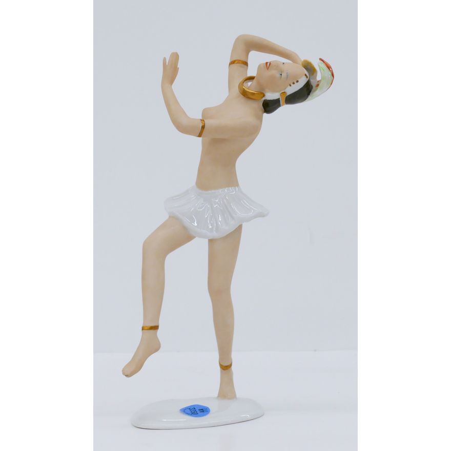 Wallendorf Porcelain Nude Dancer Figurine 10''