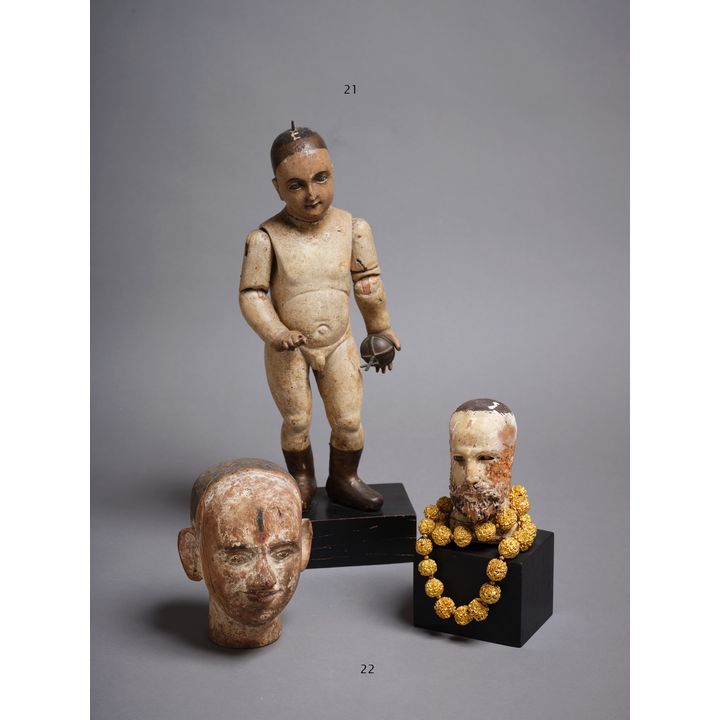 A very decorative articulated wooden mannequin