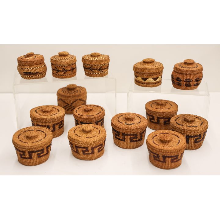 14pc Tsimshian Indian Treasure Baskets
