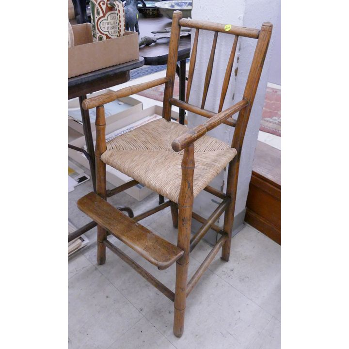 Antique Wood Childs Highchair- 34''
