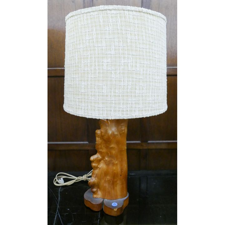 Mid Century Driftwood Table Lamp 27''