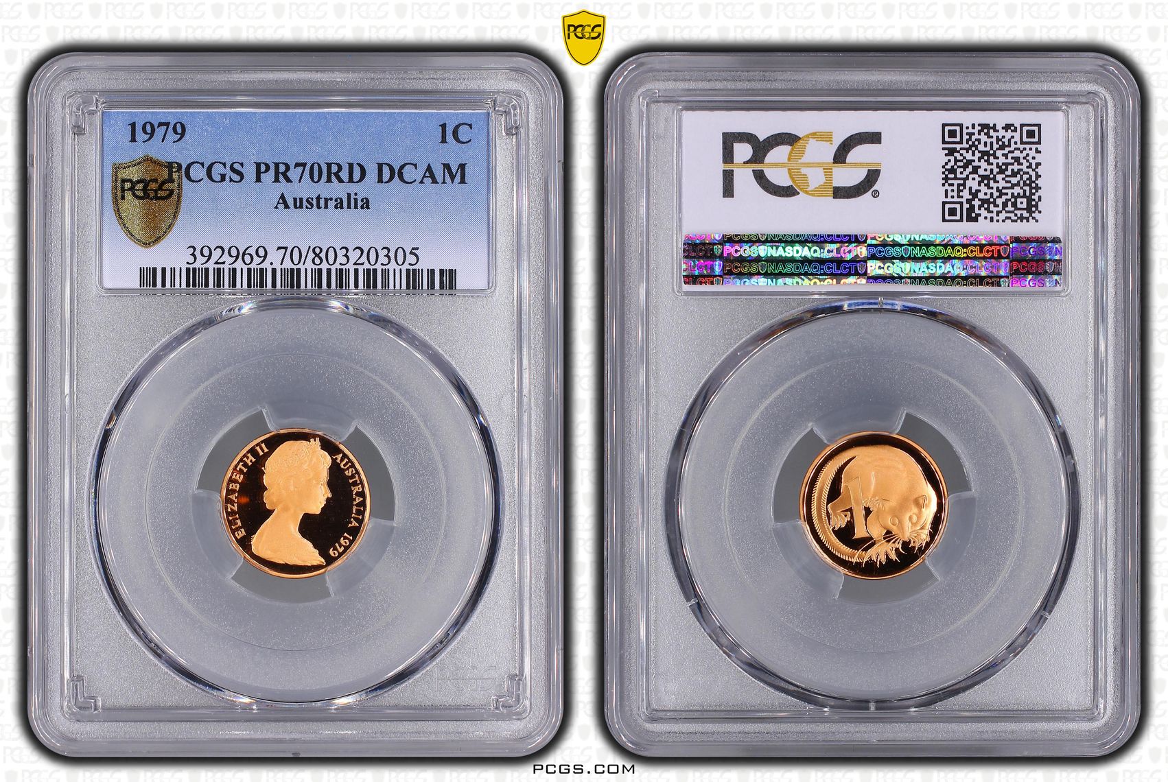 One Cent, 1979, Pcgs Pr70dcam