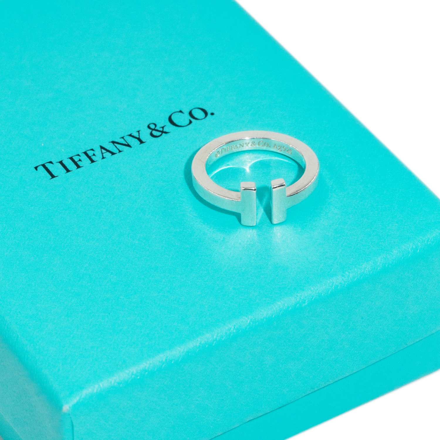 Tiffany & Co. Sterling Silver 'T Square' Ring