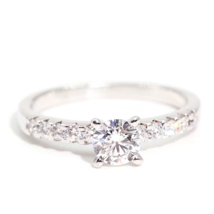 0.83 Carat Total Diamond Weight 18 Carat Gold Ring