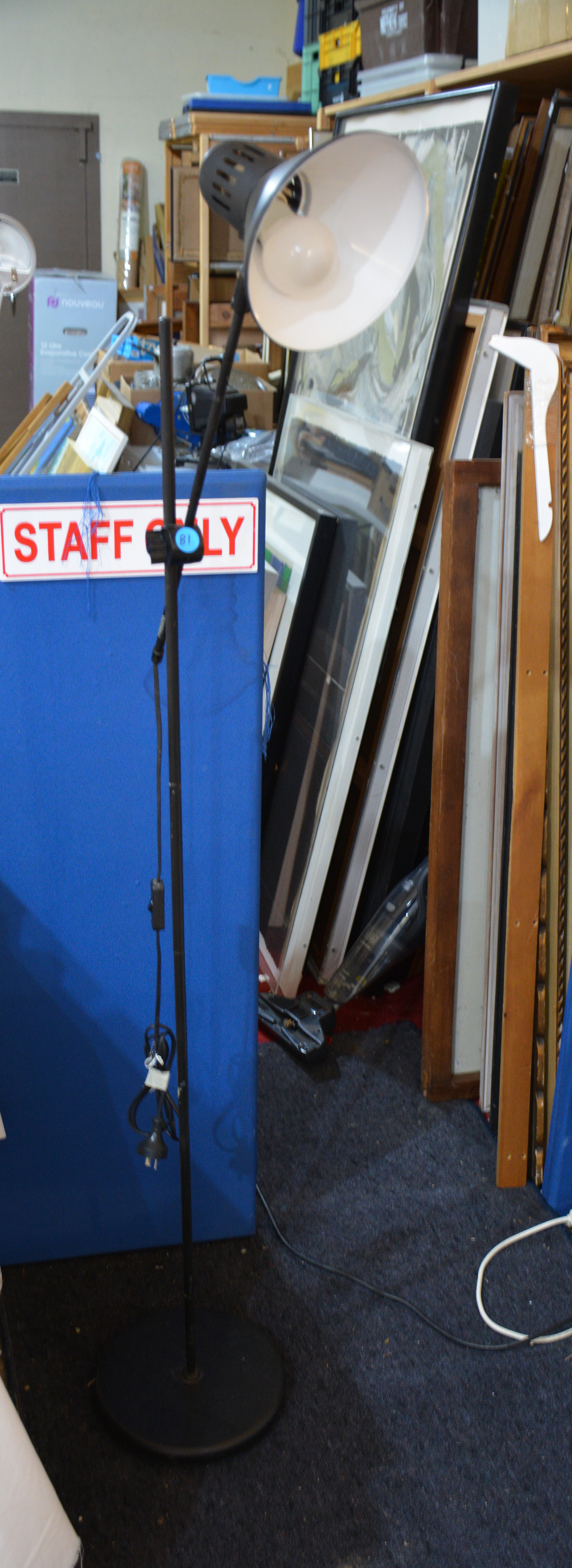 Modern Black Adjustable Floor Lamp — sold at auction in New Zealand for $5