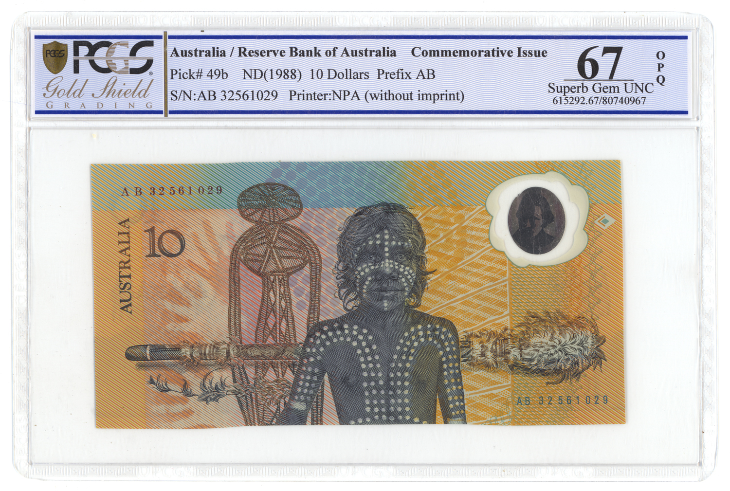 Fraser/Johnston, Commemorative, Ten Dollar, ND (1988), PCGS Superb Gem UNC 67 PPQ