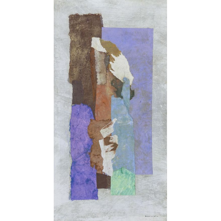 Paul Horiuchi ''From the Past, Perception #2'' Casein Collage