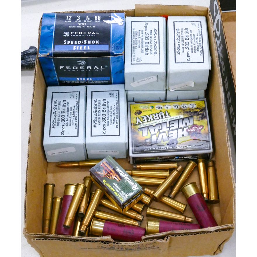 Box .303 British Ammo etc.