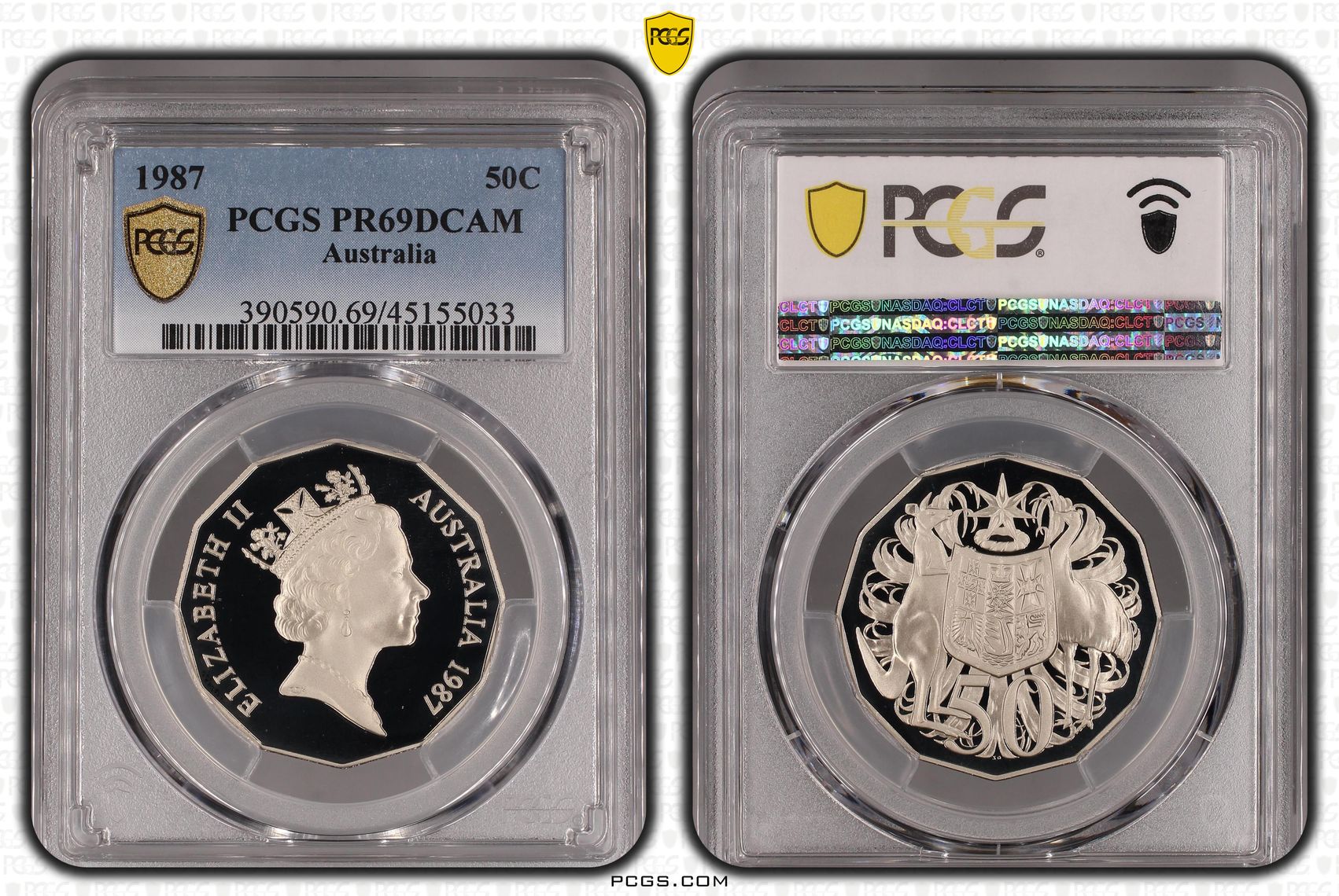 Fifty Cent, 1987, PCGS PR69DCAM