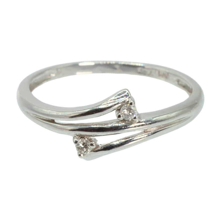 Anillo Casual Oro Blanco y Diamantes
