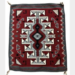 Contemporary Navajo Textile Woven By Charlotte Yazzie