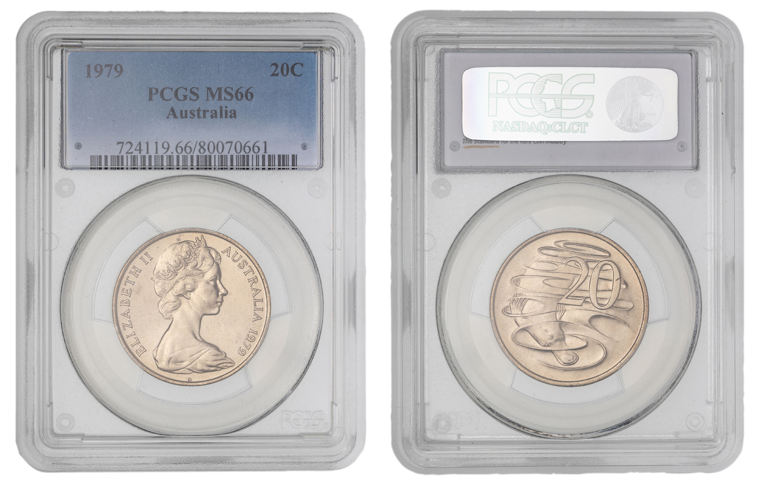 Elizabeth II, Twenty Cent, 1979, PCGS MS66
