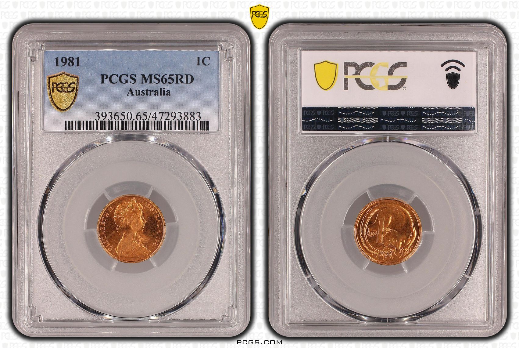 115 · Elizabeth II, One Cent, 1981, PCGS MS65RD
