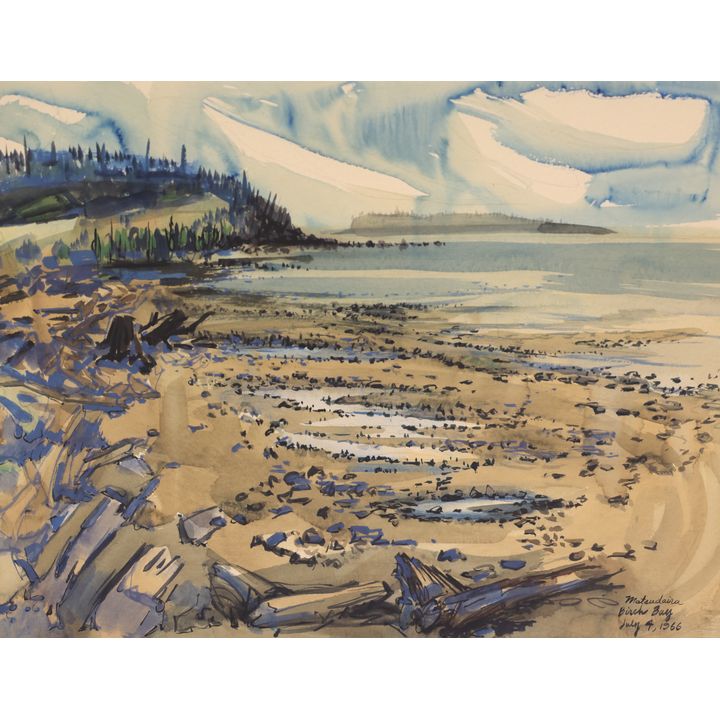 John Matsudaira ''Birch Bay, July 4th'' 1966 Casein