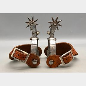 Nice Pair of Single Mounted Contemporary Spurs