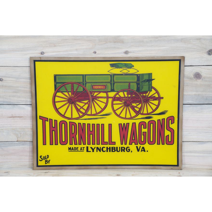 Thornhill Wagons w/ Nice Graphics Cardboard Sign TAC 9