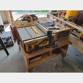 Dewalt table saw, with Craftsman router and custom table