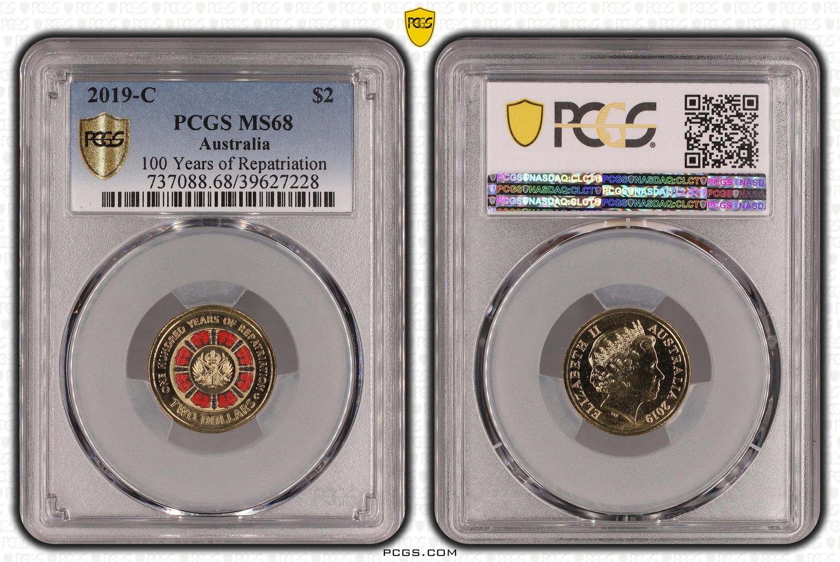 Elizabeth II, 100 Years of Repatriation, Two Dollar, 2019-C, PCGS MS68