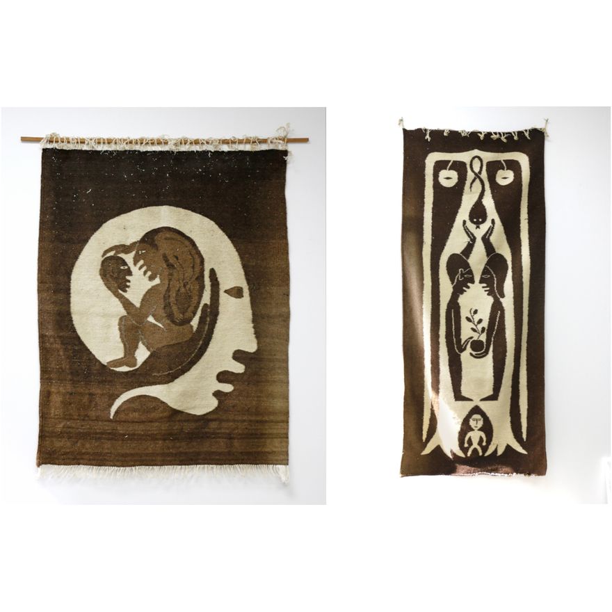 Edwin Scheier (USA, 1910-2008), Two wall-hanging tapestries