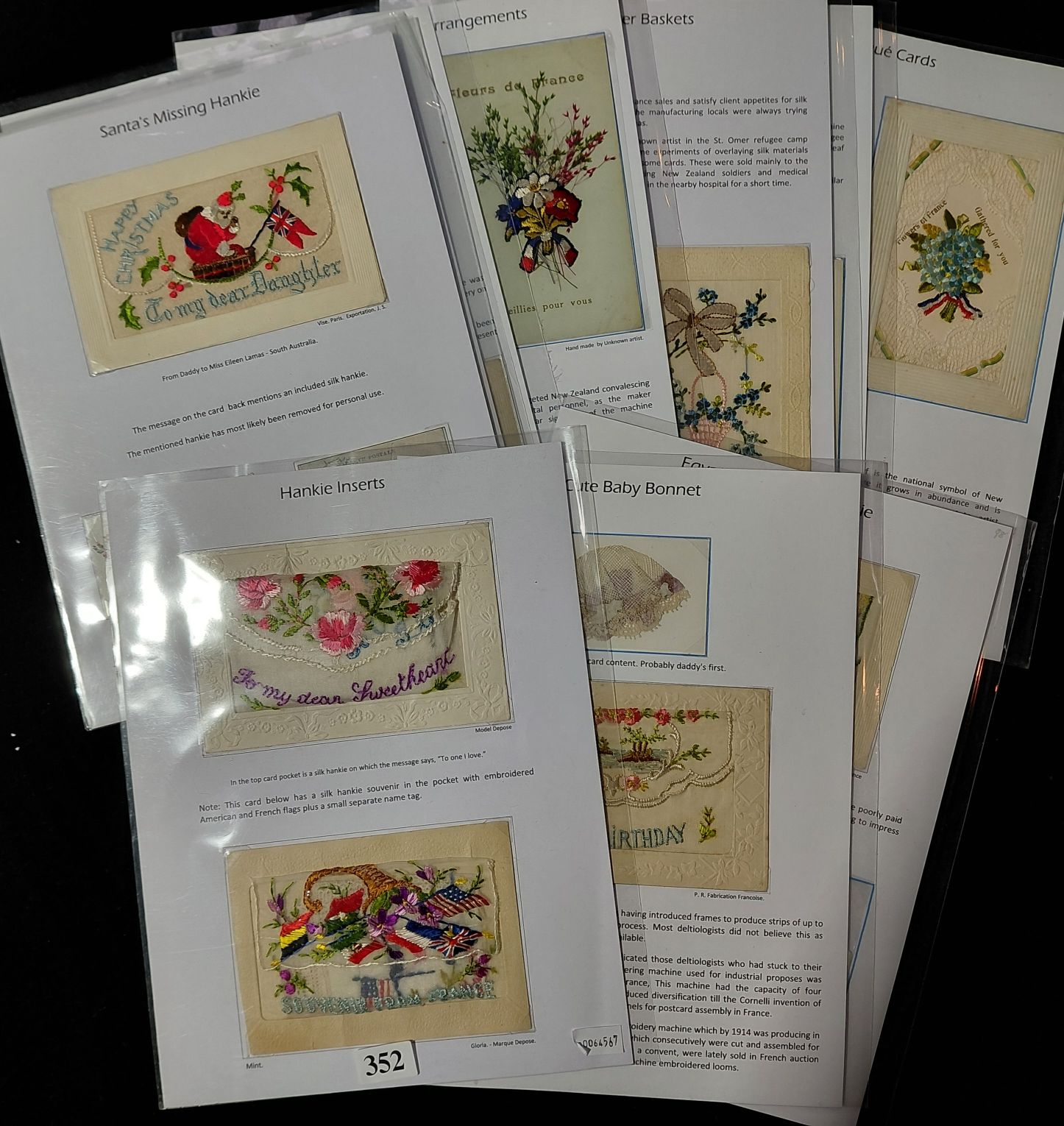 352 · SILK POSTCARDS - WWI GREETINGS
