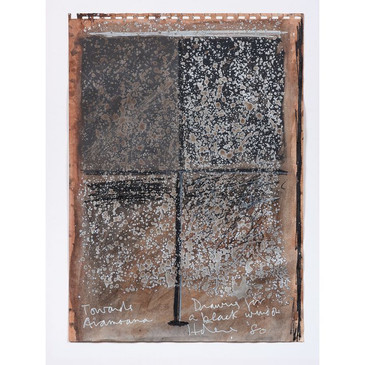 Ralph Hotere 'Drawing for a Black Window: Towards Aramoana'