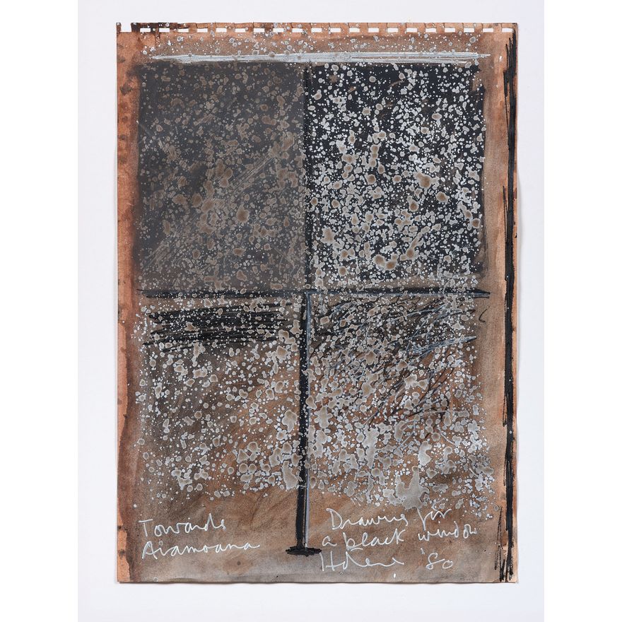 Ralph Hotere 'Drawing for a Black Window: Towards Aramoana'