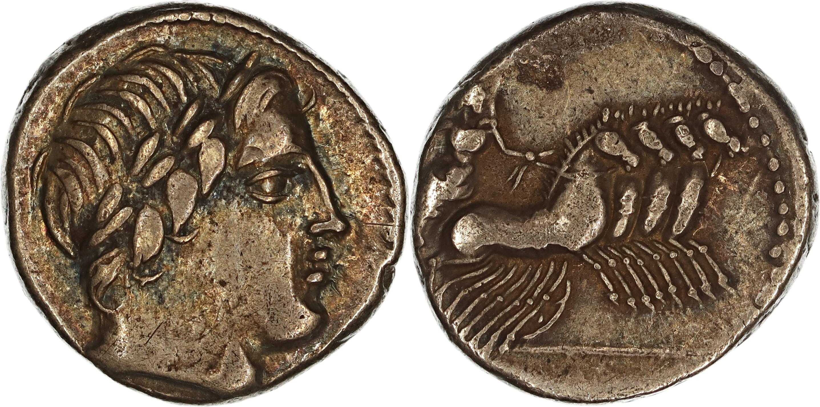 Roman Republic, C. Gargonius, Ogulnius & M. Vergilius, Silver Denarius, 86 BC, VF