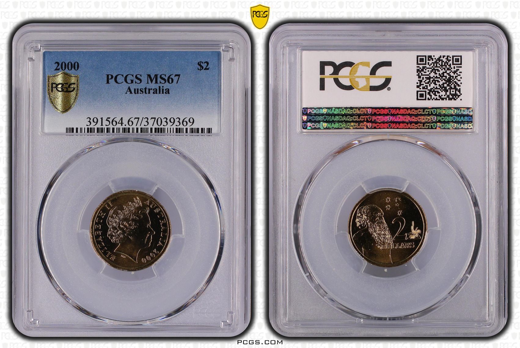 2000 Australia Two Dollar, $2 PCGS - MS67 -369