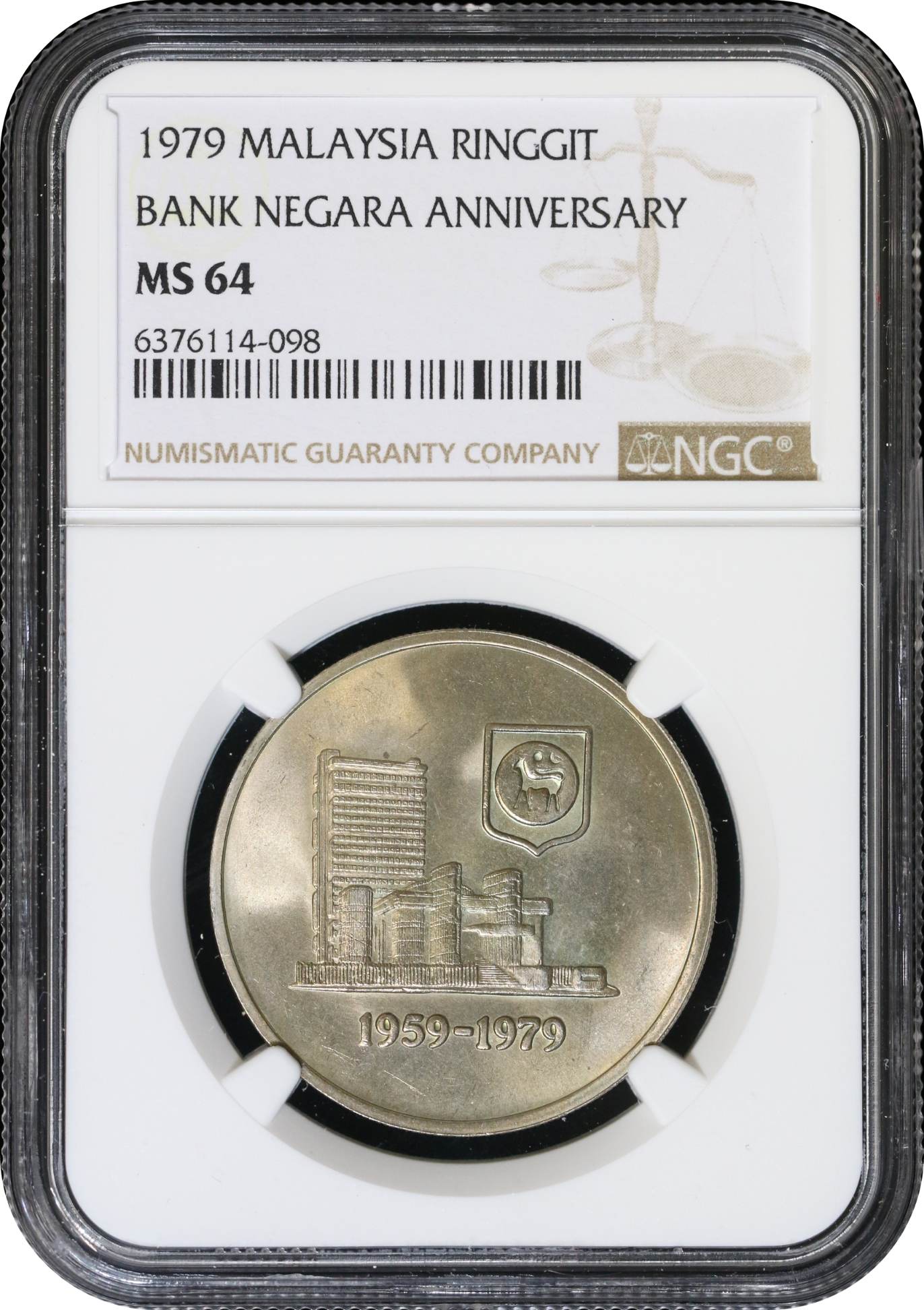 Malaysia 1979 RM1 Bank Negara Anniversary NGC MS64 | Monetarium Singapore  Private Limited