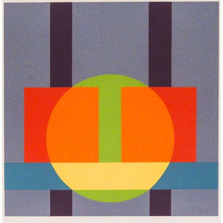 Herbert Bayer Op Art Serigraph
