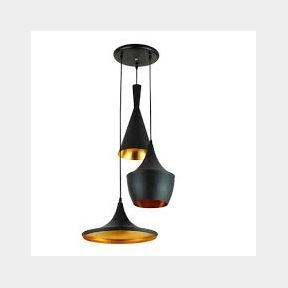 Hanging Light-3-in-1 Domes Black + Gold-51499/10408