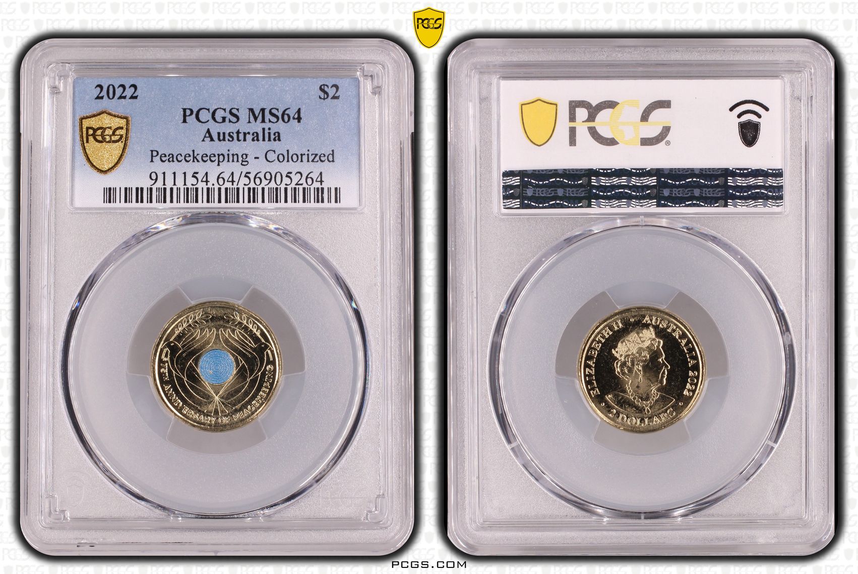 Peacekeeping - Colorized, Two Dollar, 2022, PCGS MS64