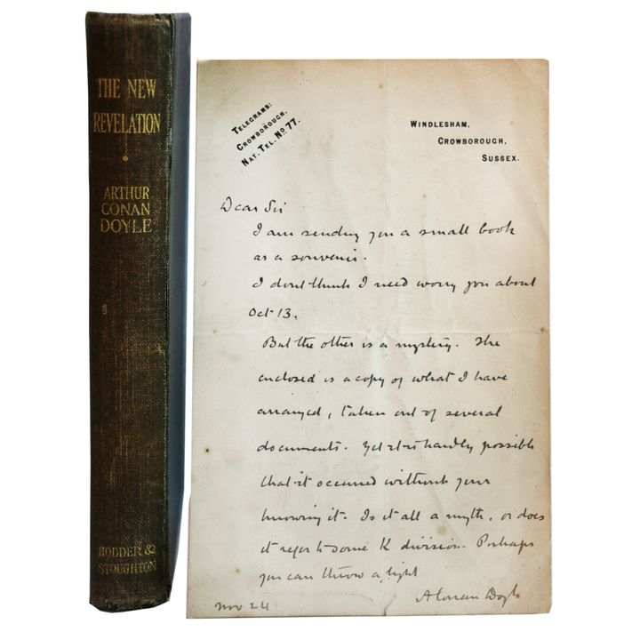 CONAN DOYLE, ARTHUR - Letter and Book , Manuscript Letter