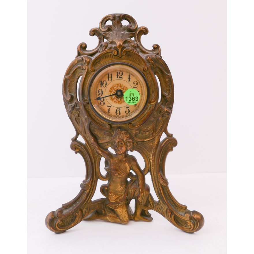 Art Nouveau Western Clock Company Table Clock- 10.5''