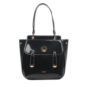 New Launched Patent Leather Women s Handbag (PU1133) Black |