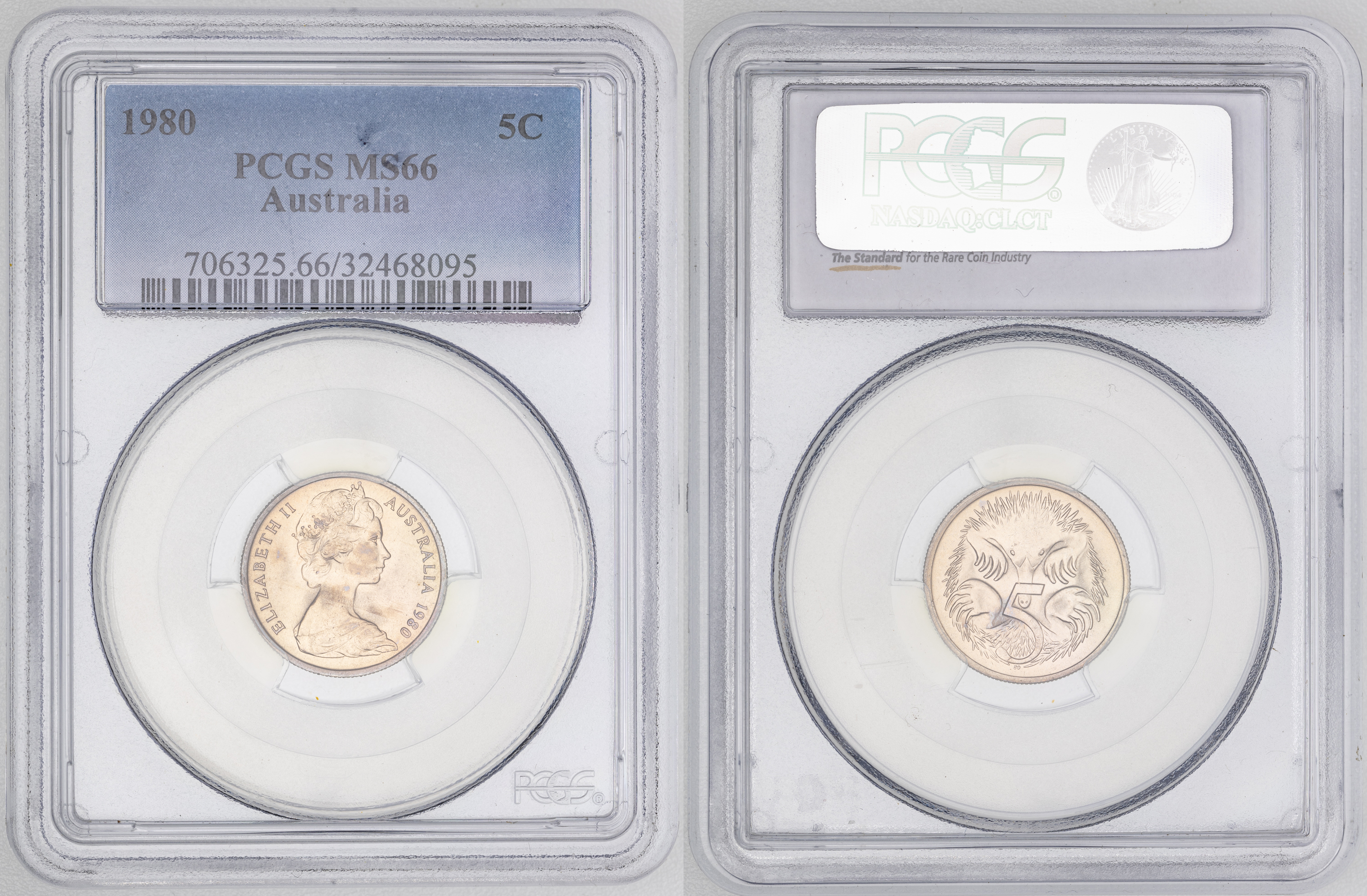 149 · Elizabeth II,  , Five Cent, 1980, PCGS MS66