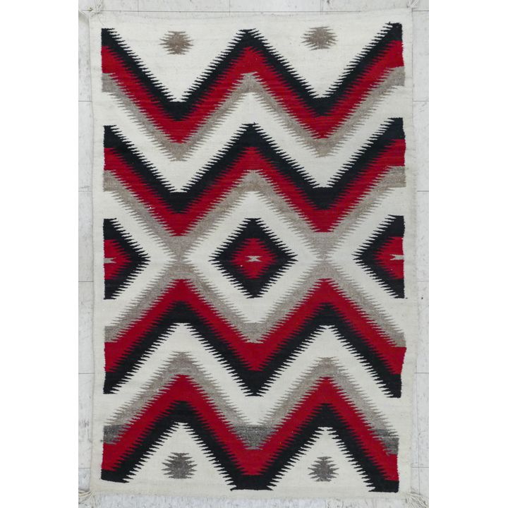 Navajo Eye Dazzler Wool Rug 5'3''x3'5''
