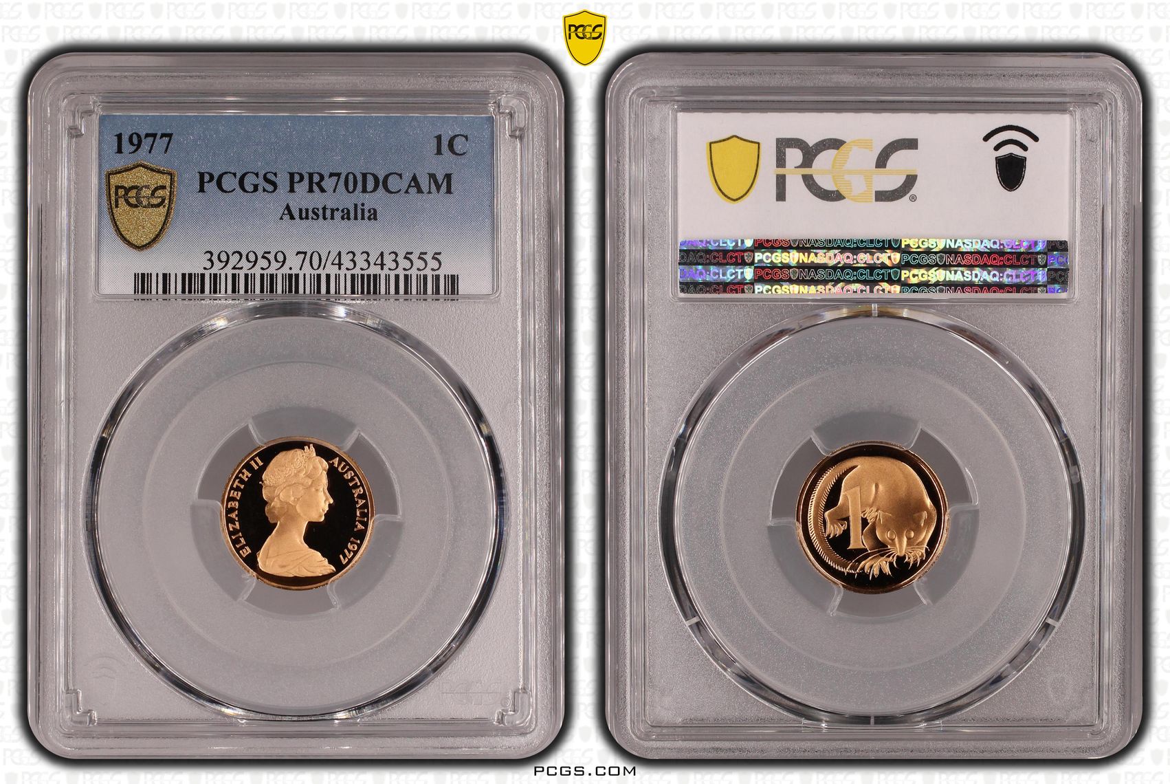 One Cent, 1977, Pcgs Pr70dcam