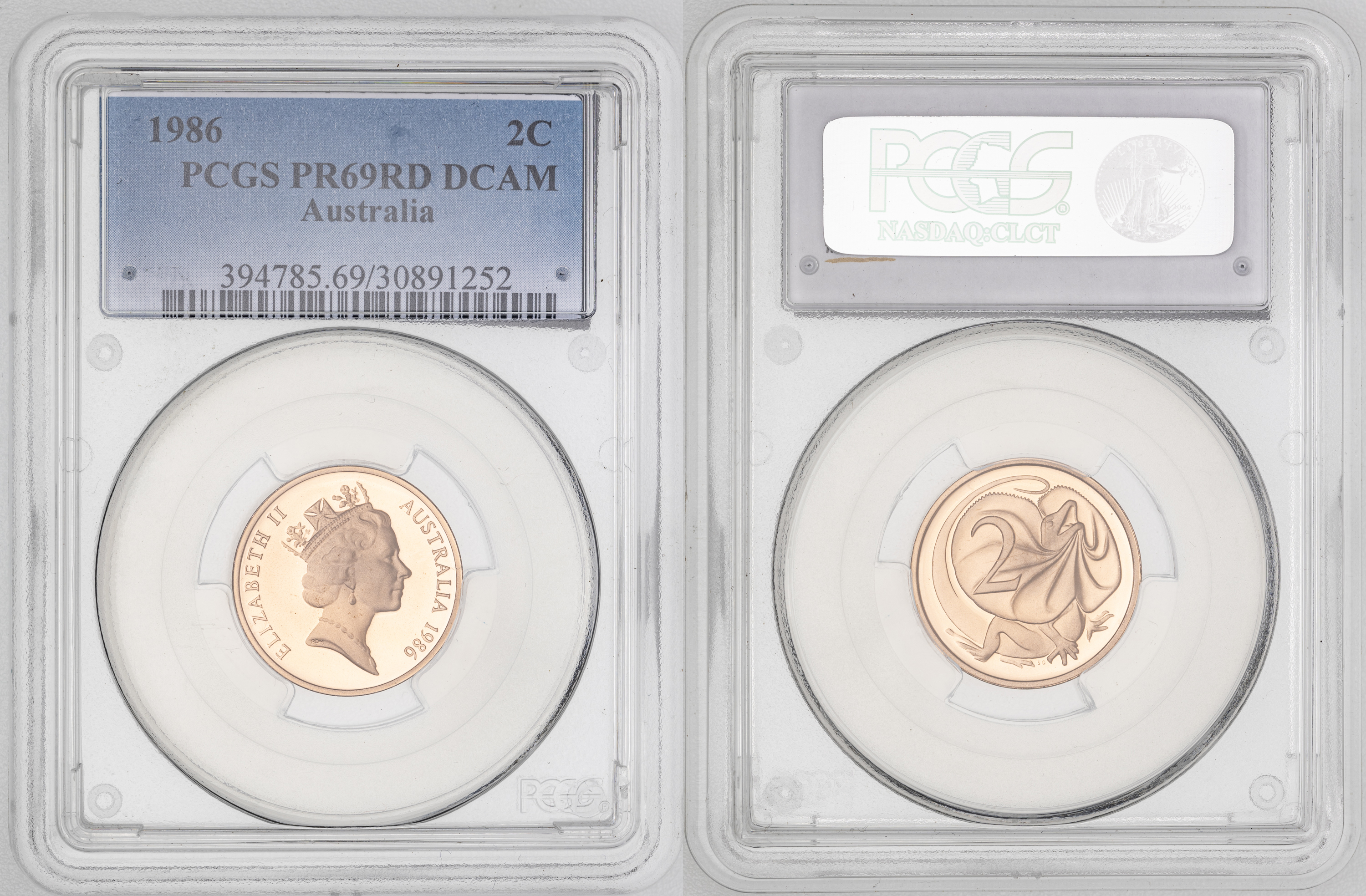 Elizabeth II, , Two Cent, 1986, PCGS PR69DCAM