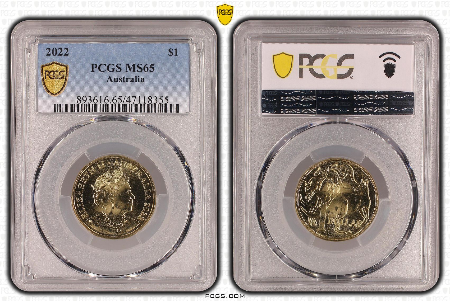Elizabeth II, One Dollar, 2022, PCGS MS65
