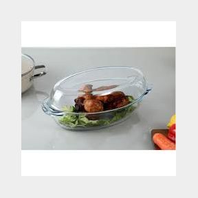 Roaster Double 2250cc 34x19x14cm Glass Borcam 59022 - - 51745/16783 SN B1 (S4)