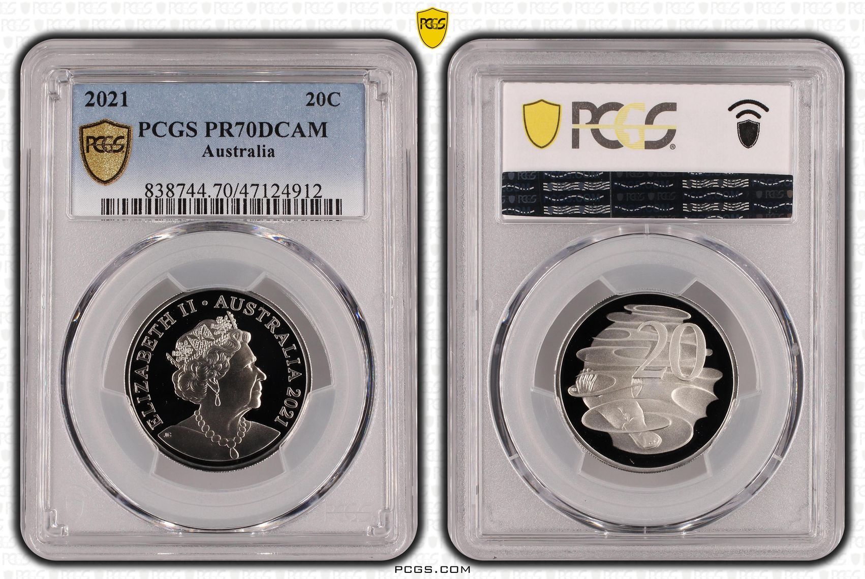 Twenty Cent, 2021, PCGS PR70DCAM