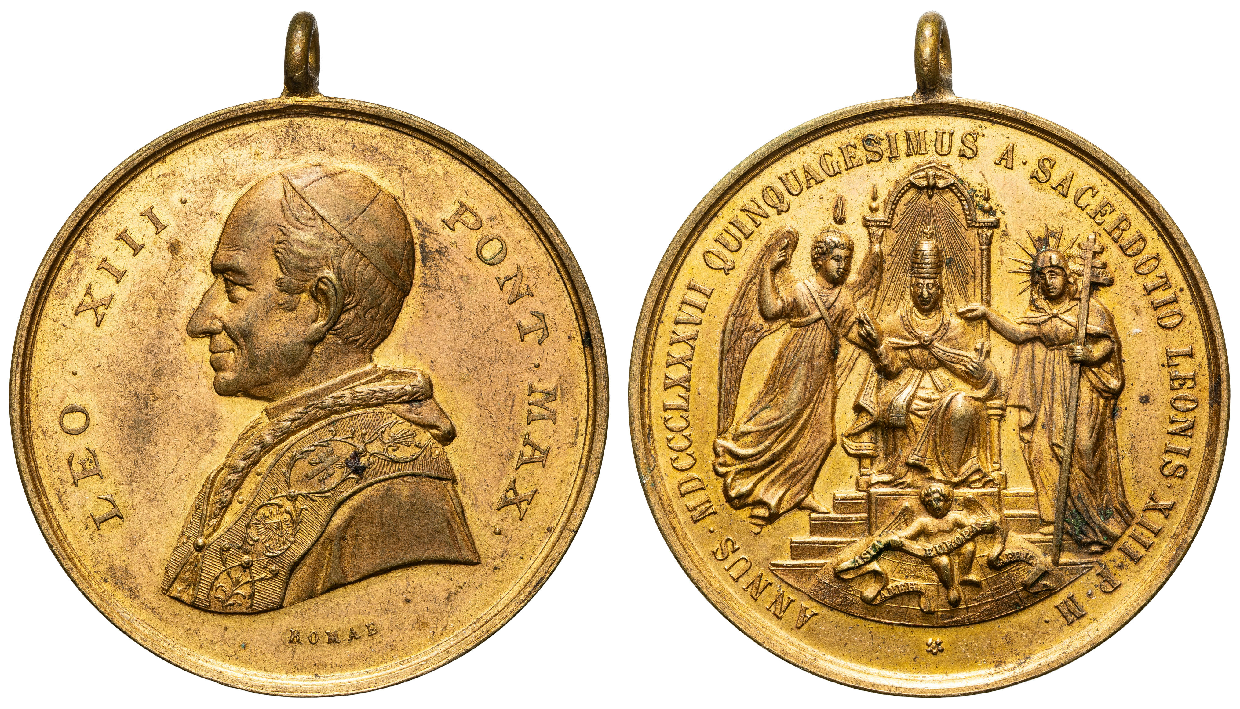 Vatican City, Leo XIII, Papal Medal, 1887, aUNC