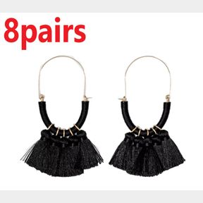 8PAIRS SUGARFIX BY BAUBLEBAR MULTI TASSEL THREADER EARRINGS